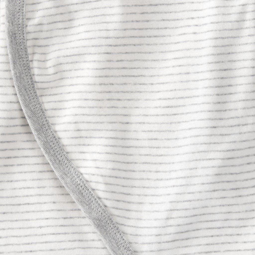 Carter's Little Planet Organic Cotton Wrap Sleep & Play Pajamas in Stripes - Multi Gray Stripe, 0-3 M.