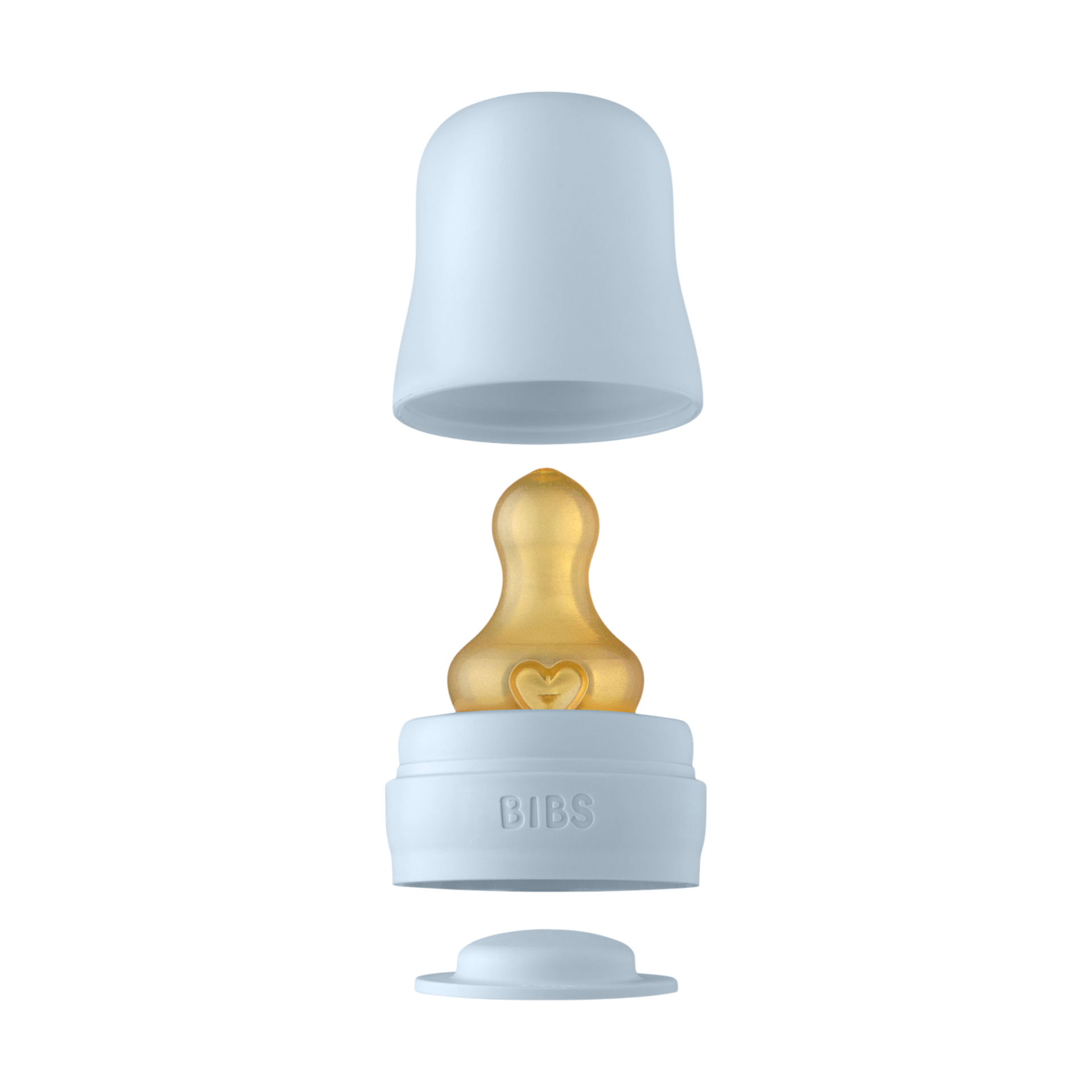 BIBS Bottle Kit - Part of Set. Mix and Match with BIBS Glass Bottles in Different Sizes, Bottle Kit Color - Part of Set, Baby Blue