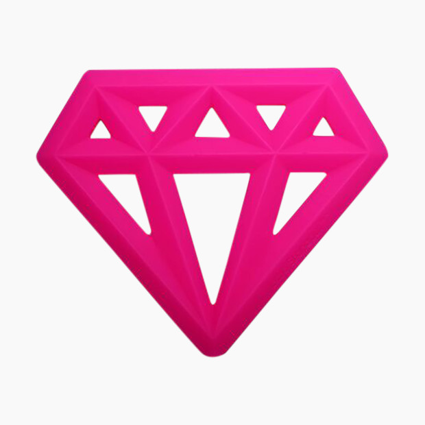 Little Standout Silicone Teether - Diamond Neon Pink.