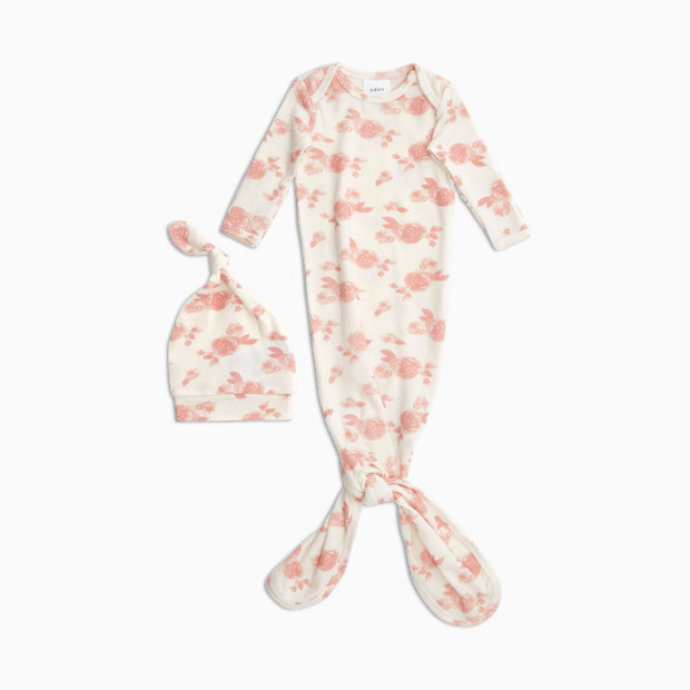 Aden + Anais Snuggle Knit Knotted Gown and Hat Set.