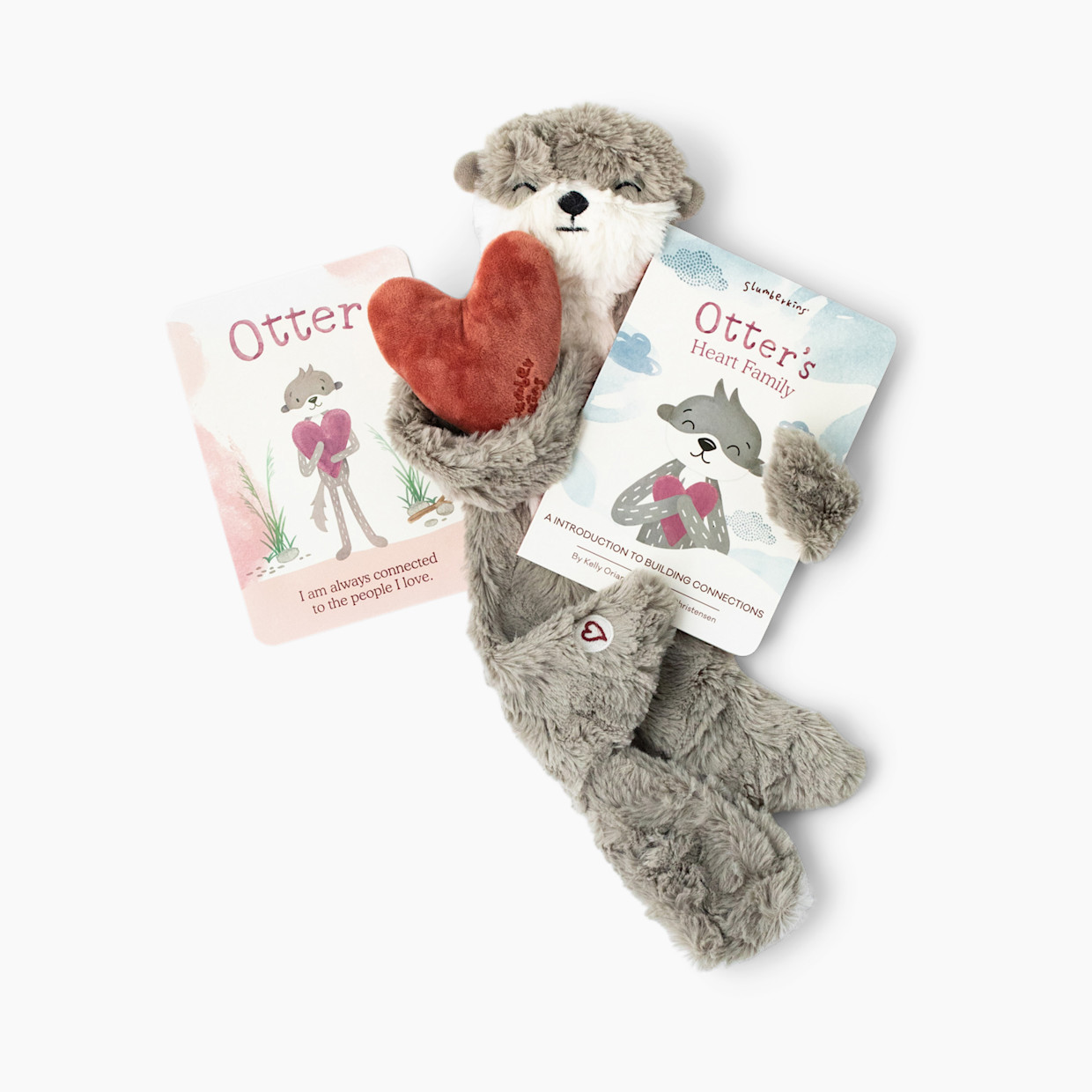 Slumberkins, Inc. Plush Snuggler & Book Bundle - Otter's Building Connections.