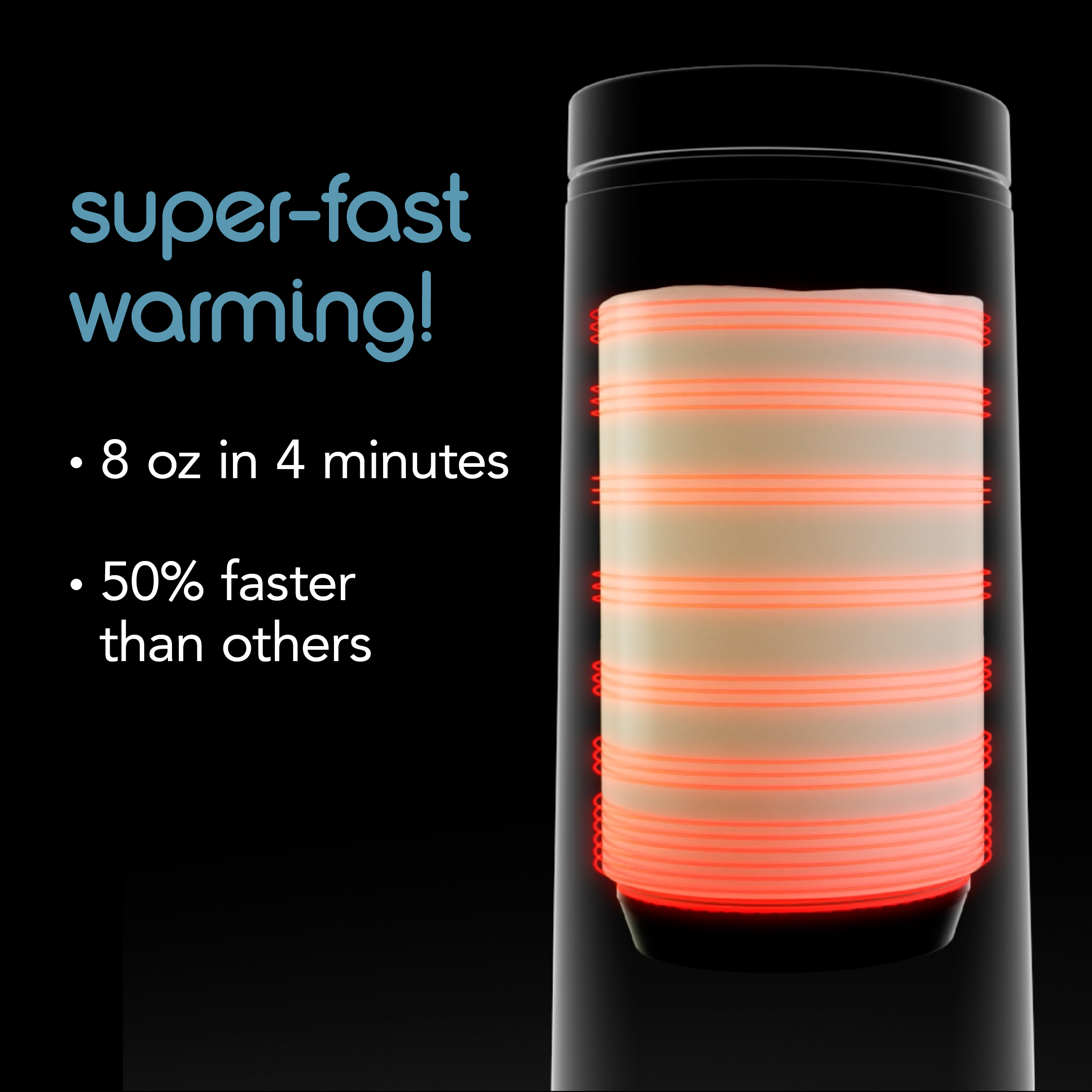 Baby Brezza Super Fast Portable Bottle Warmer Black Babylist Shop