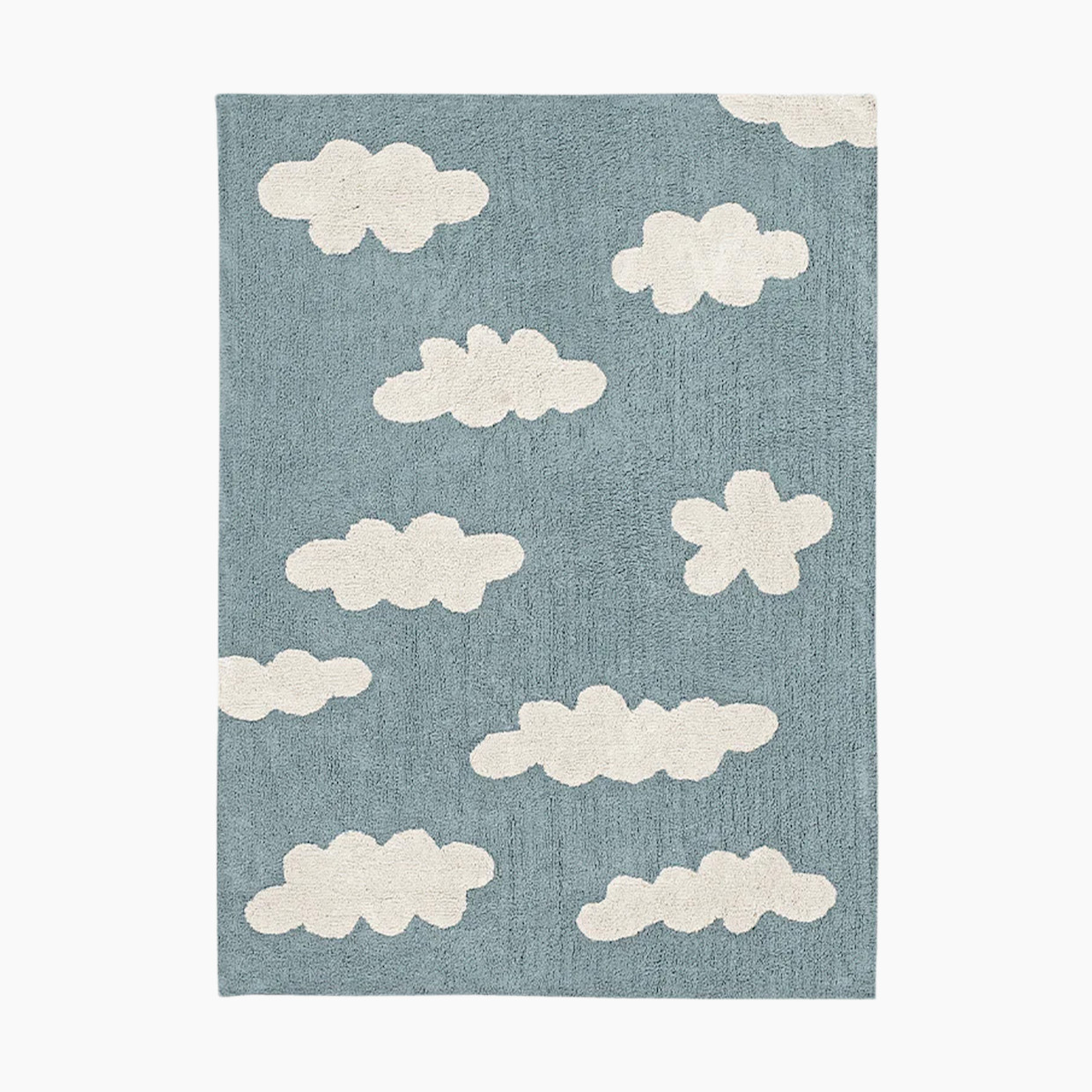 Lorena Canals Clouds Washable Rug - Vintage Blue, 5'3" X 4'.