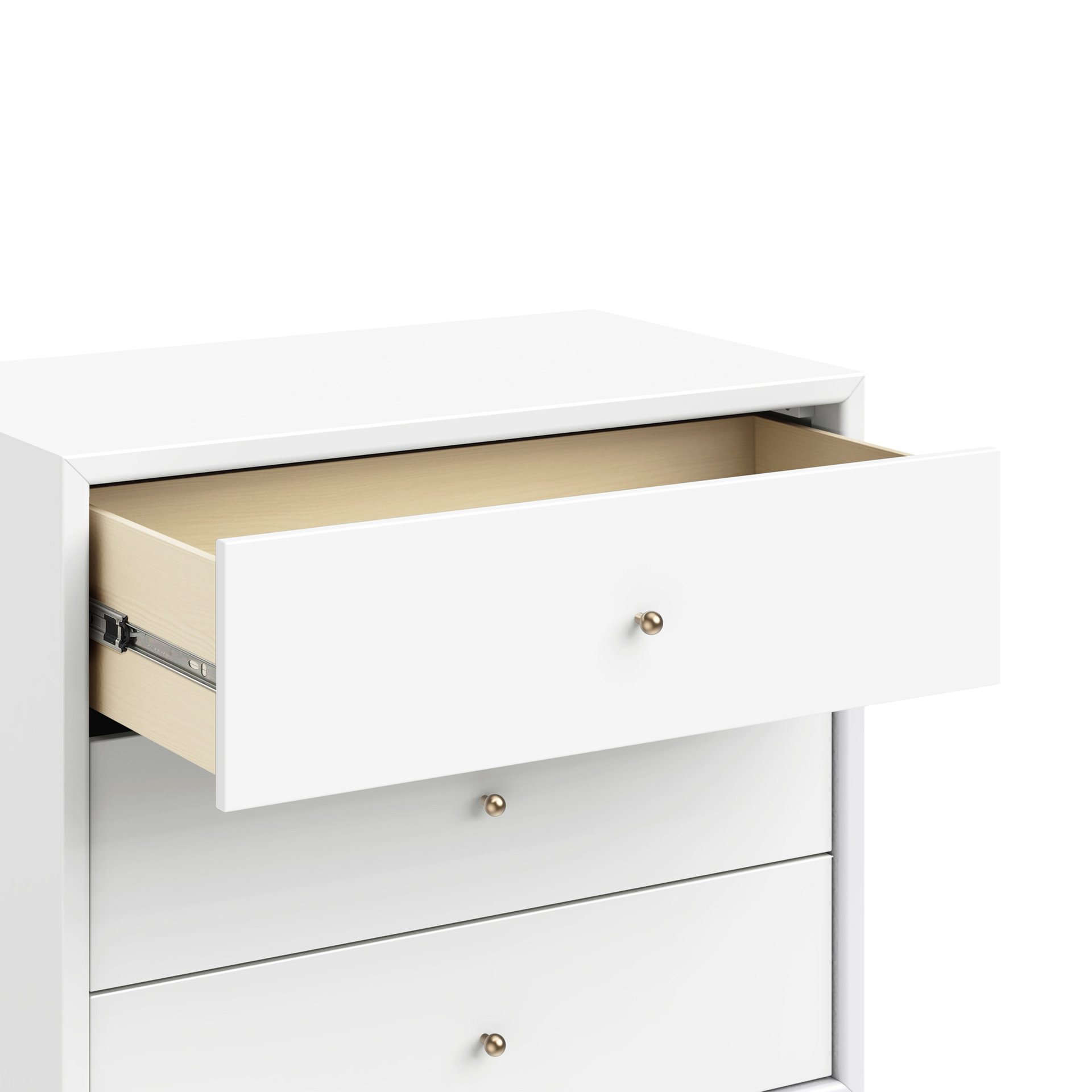 babyletto Palma 3-Drawer Assembled Dresser - White.