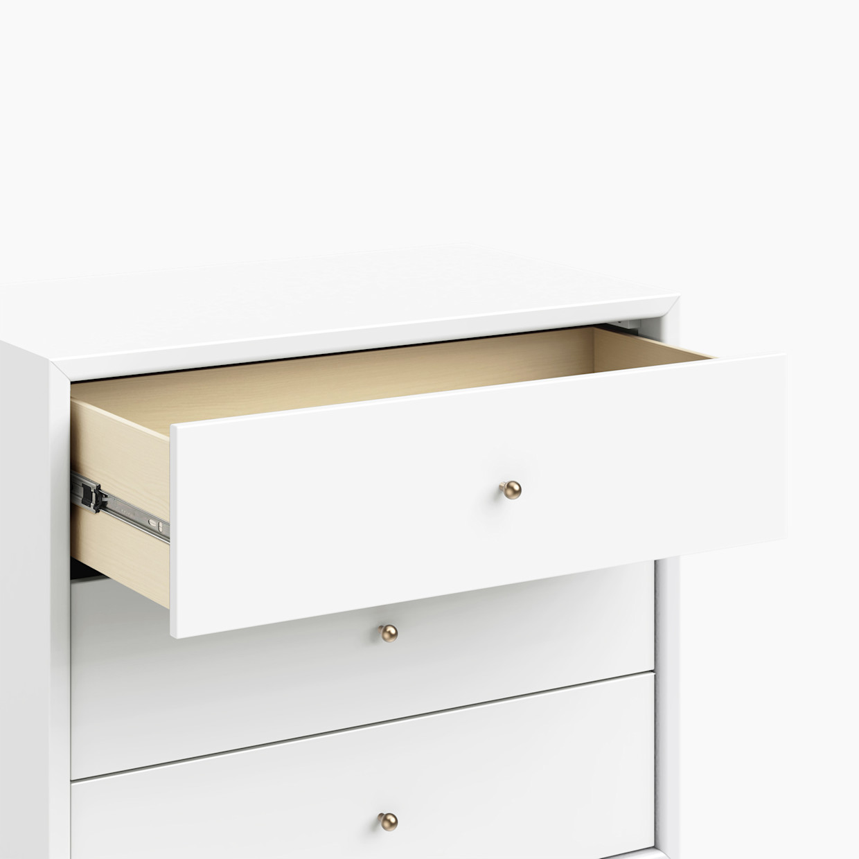 babyletto Palma 3-Drawer Assembled Dresser - White.