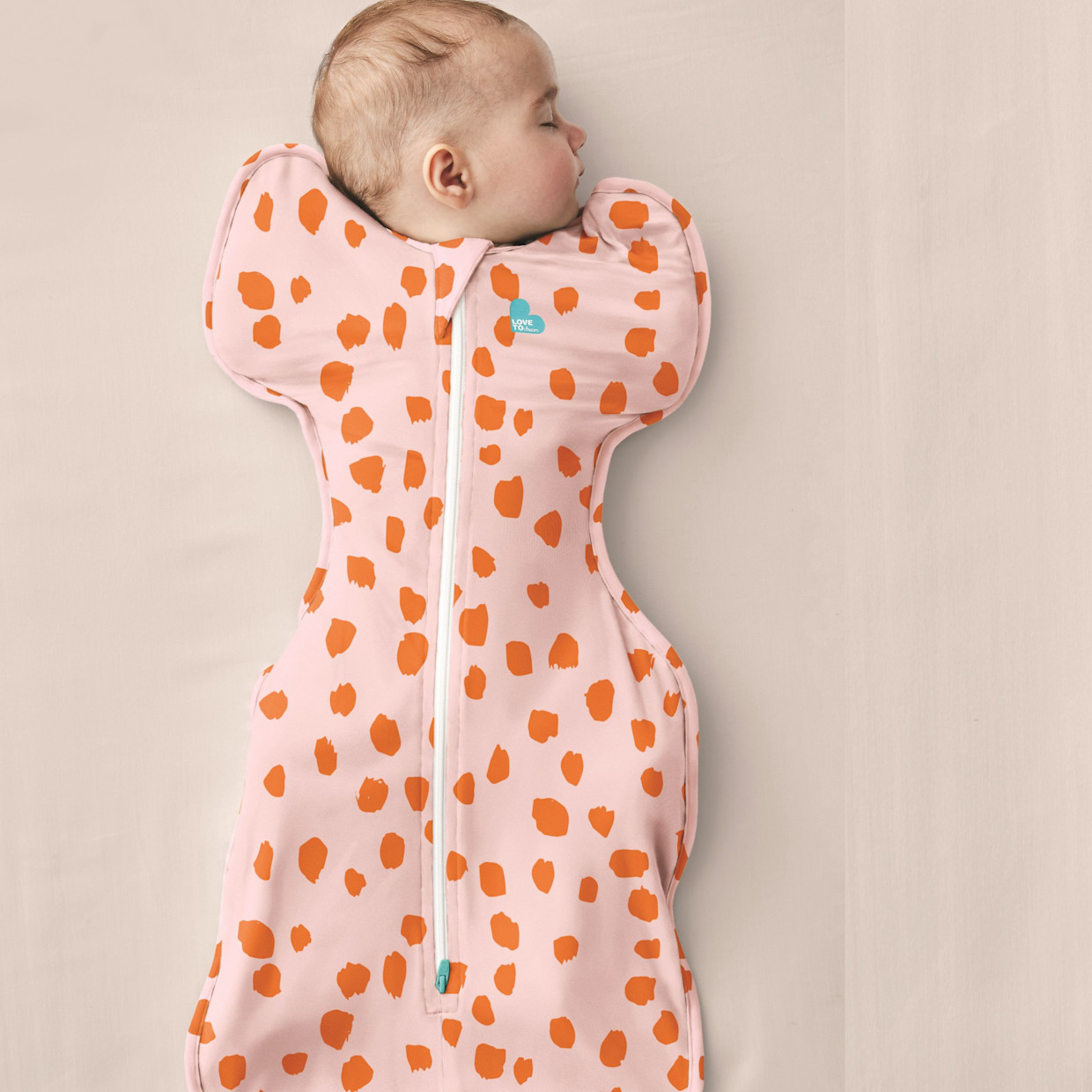 Love to Dream Printed Swaddle Up Original 1.0 TOG - Pink -Jumbo Animal, Medium.