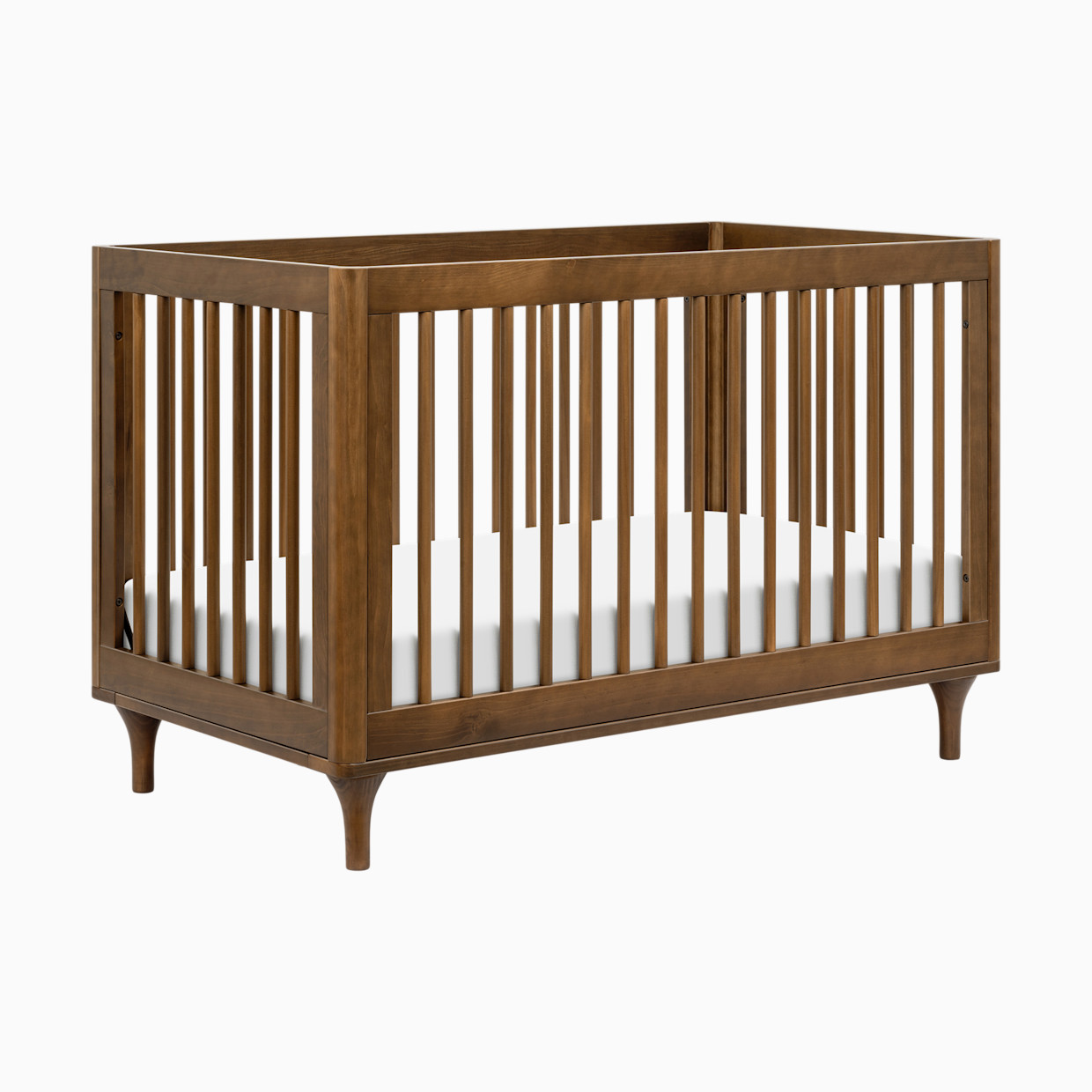 babyletto Lolly 3-in-1 Convertible Crib with Toddler Bed Conversion Kit - Natural Walnut.