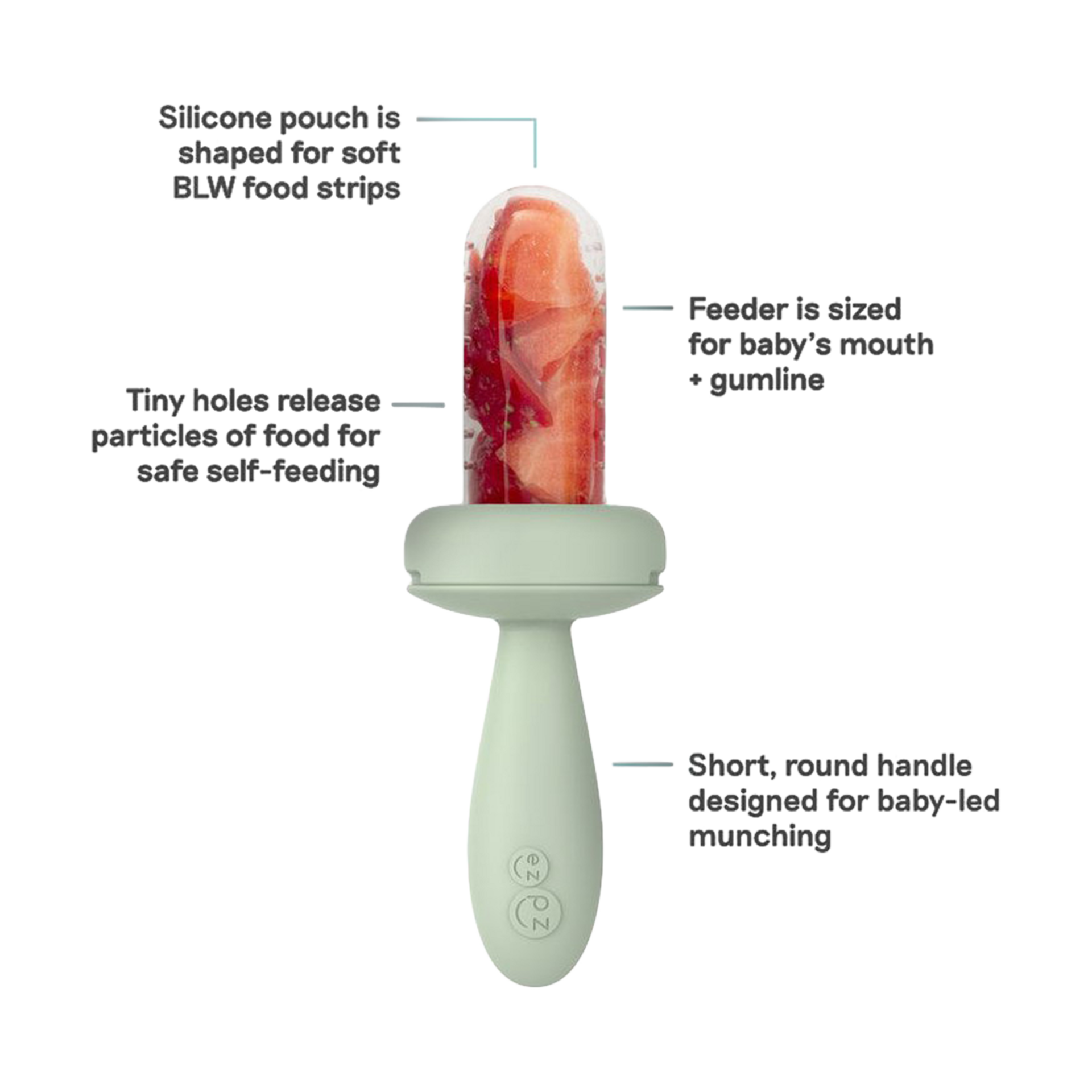 ezpz Baby-Led Gumline Feeder - Sage.