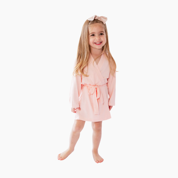 Snuggle Shield LUXE Bamboo Toddler Robe - Pink, 12-36 M.