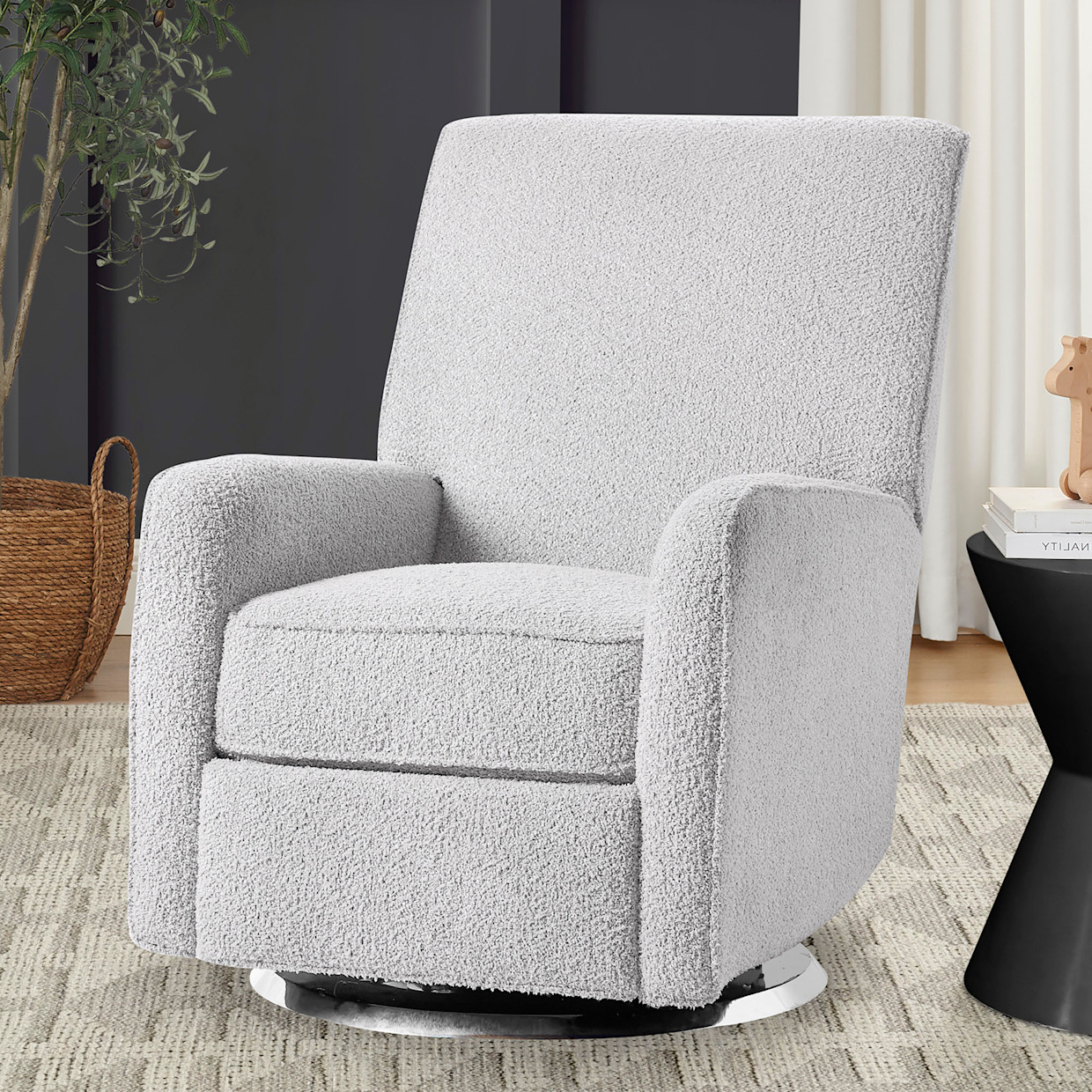 Delta Children Nest Nursery Swivel Recliner - Fog.