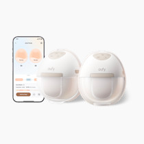 eufy Heated Wearable Breast Pump E20, 3 Heat Levels, Hands-Free Breast Pump with Innovative HeatFlow, Optimized Rhythm via App, Hospital-Grade Suction, Leakproof, Ultra-Slim and Quiet for in-Bra Use
