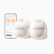 eufy Security Heated Breast Pump Hands-Free E20, Wearable with Innovative HeatFlow, 3 Heat Levels, Optimized Rhythm via App, Hospital-Grade Suction, Leakproof, Ultra-Slim and Quiet for in-Bra Use