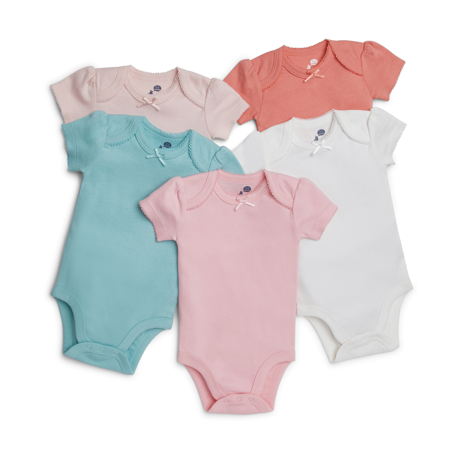 Small Story Short Sleeve Bodysuit Solid (5 Pack).