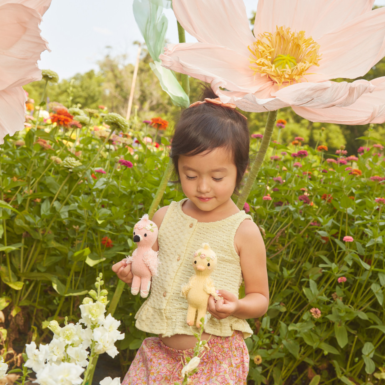 cuddle+kind Tiny Hand-Knit Doll - Flora The Duckling.