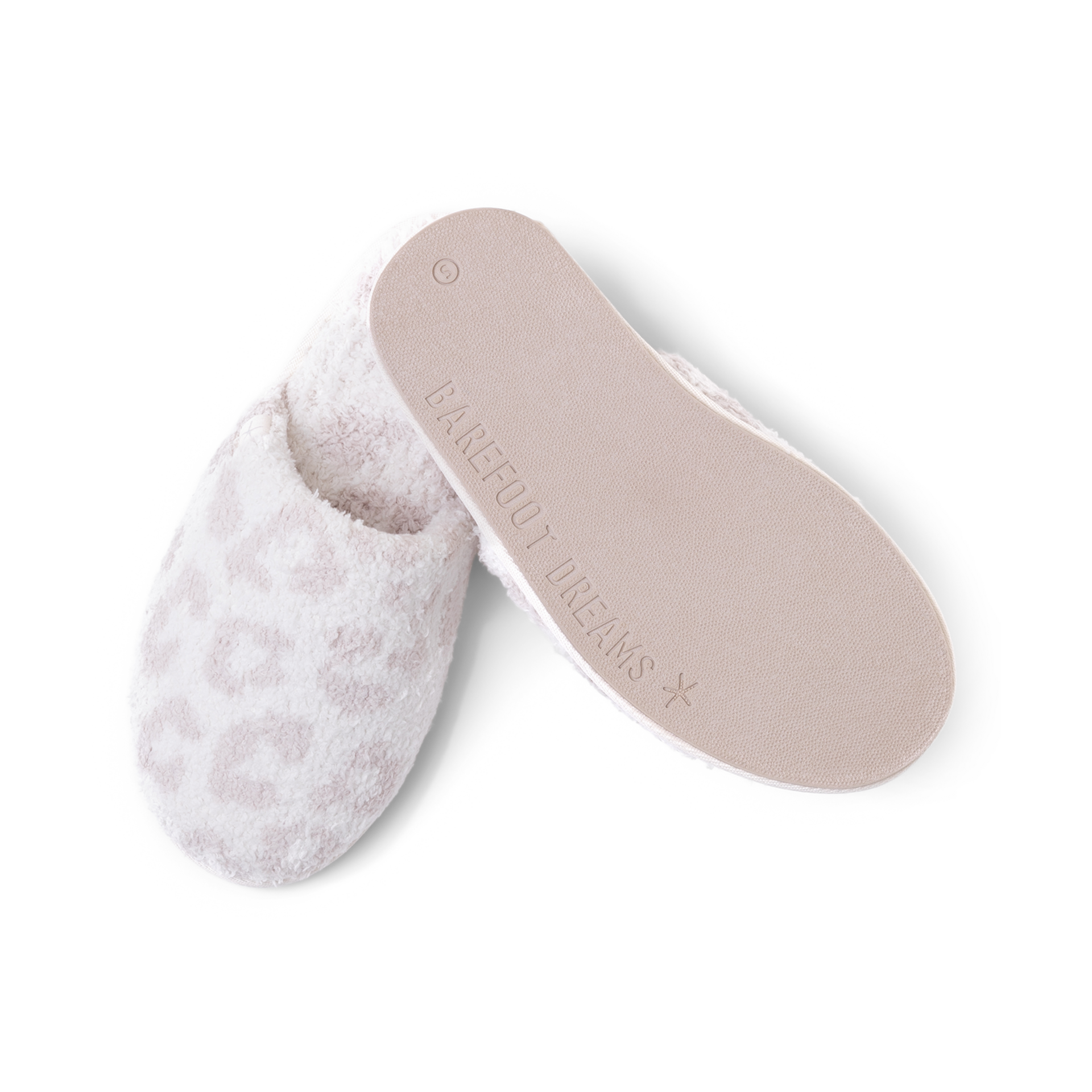 Barefoot Dreams CozyChic Barefoot in the Wild Slipper - Cream/Stone, S.