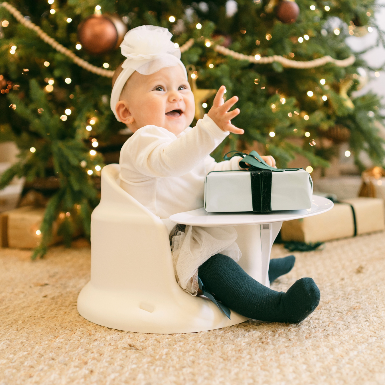 Upseat Baby Floor & Booster Seat with Tray Coconut Babylist Shop