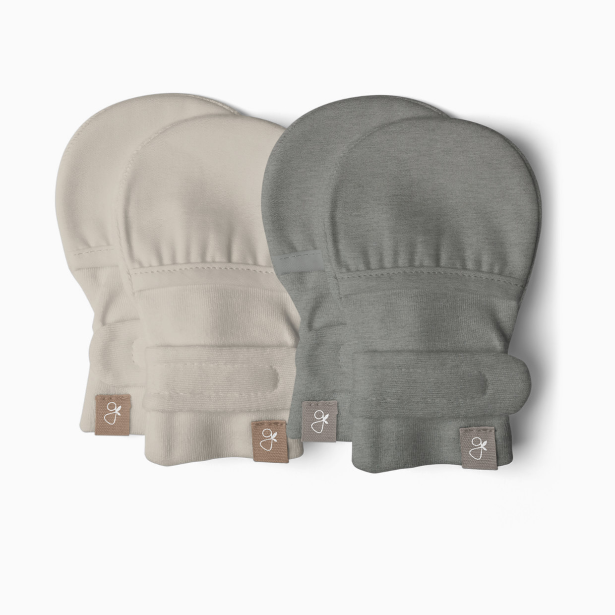Goumi Kids Stay-On Baby Mitts (2 pack) - Boulder + Birch, 3 -6 M.