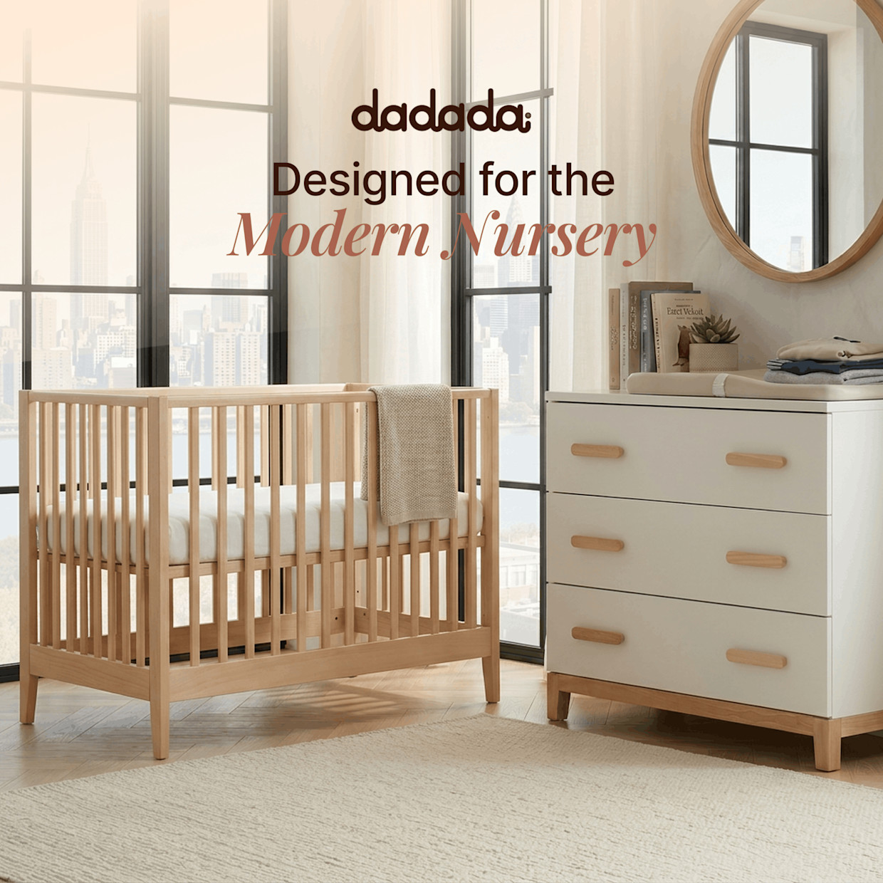 dadada Lala Little 3-Drawer Dresser - White/Natural.