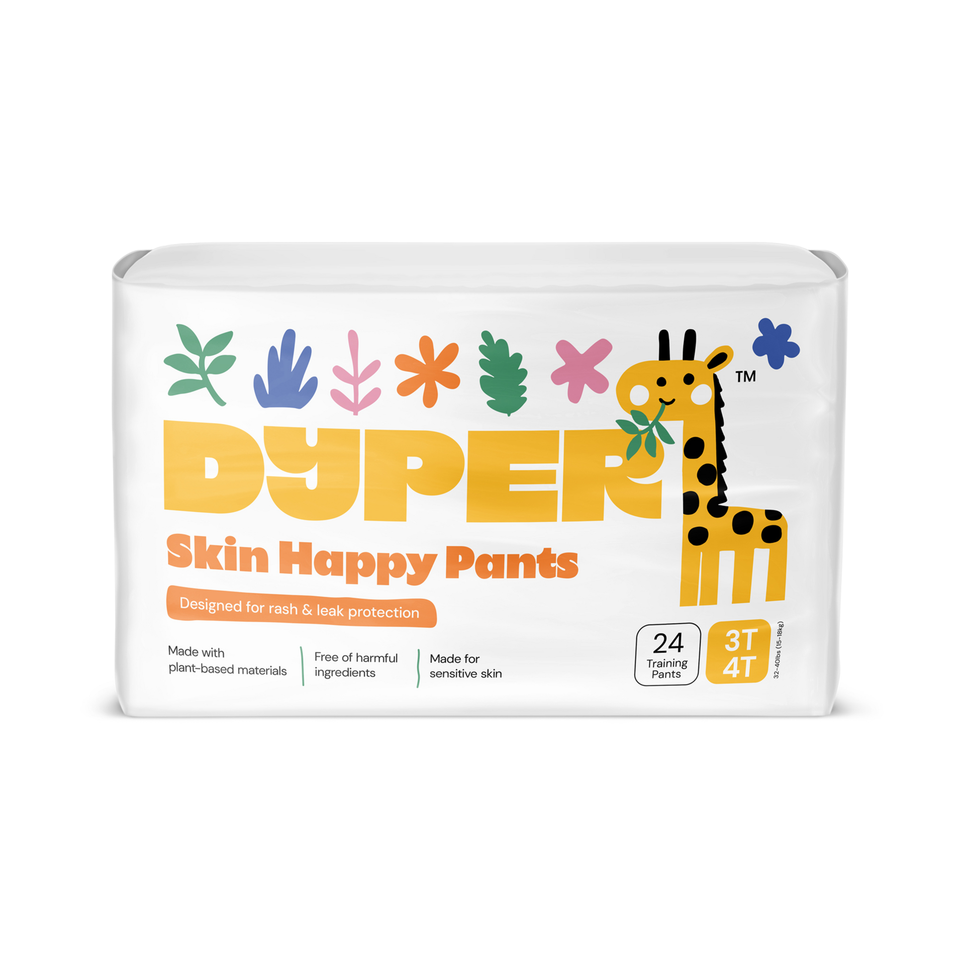 DYPER Skin Happy Training Pants - Monthly Box - Size 3 T-4 T, 4.
