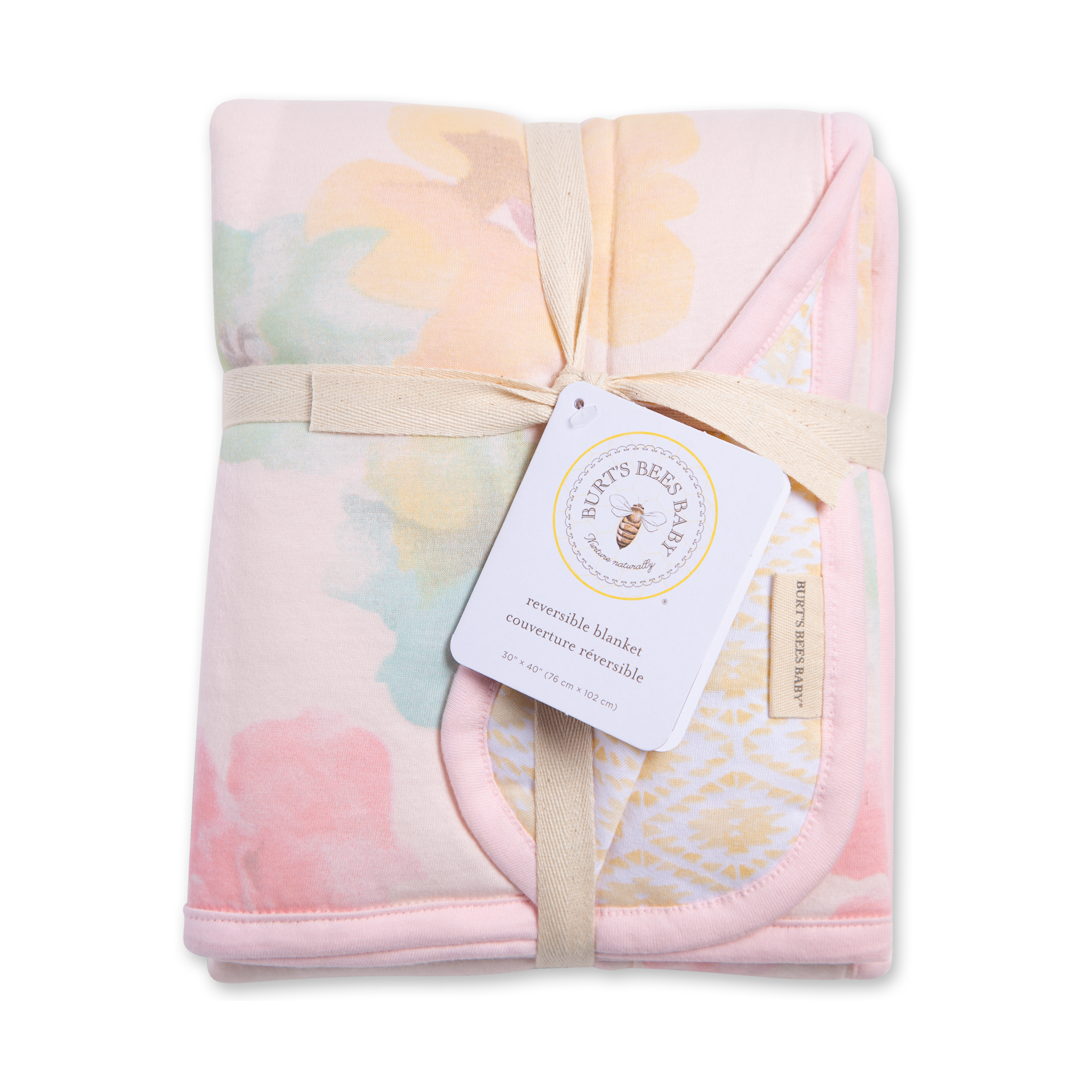 Burt's Bees Baby Reversible Organic Cotton Jersey Knit Blanket