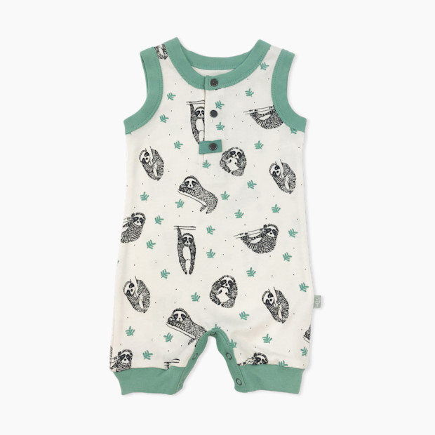 Finn + Emma Organic Cotton Romper - Sloths, 0-3 Months.