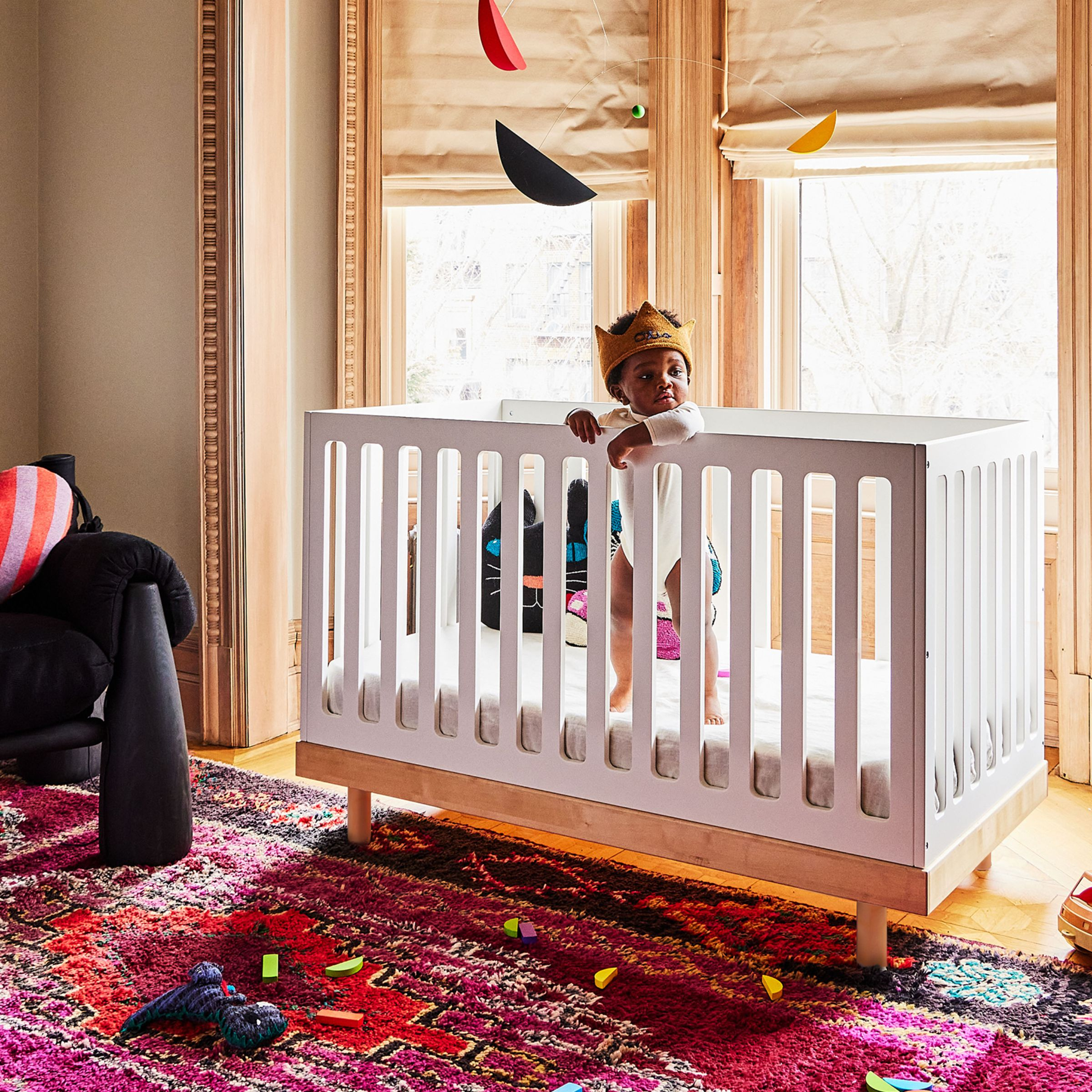 Oeuf Classic Crib - White/Birch.