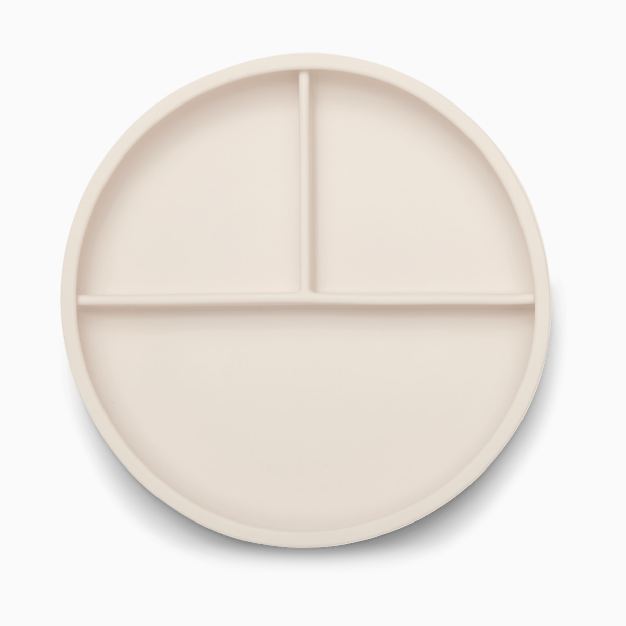 AEIOU Suction Divided Plate - Oat Milk.