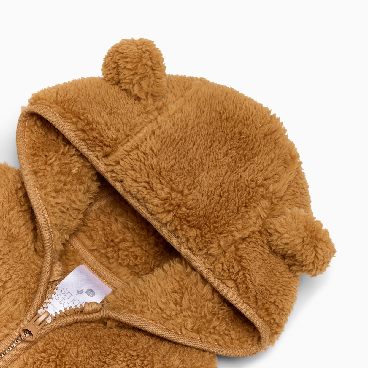 Small Story High-Pile Fleece Bunting - Hazelnut, Newborn.