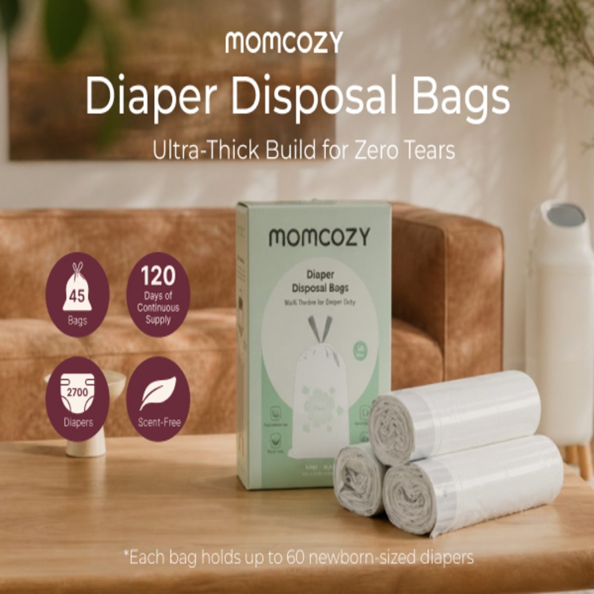 Momcozy Diaper Pail Refill Bags.