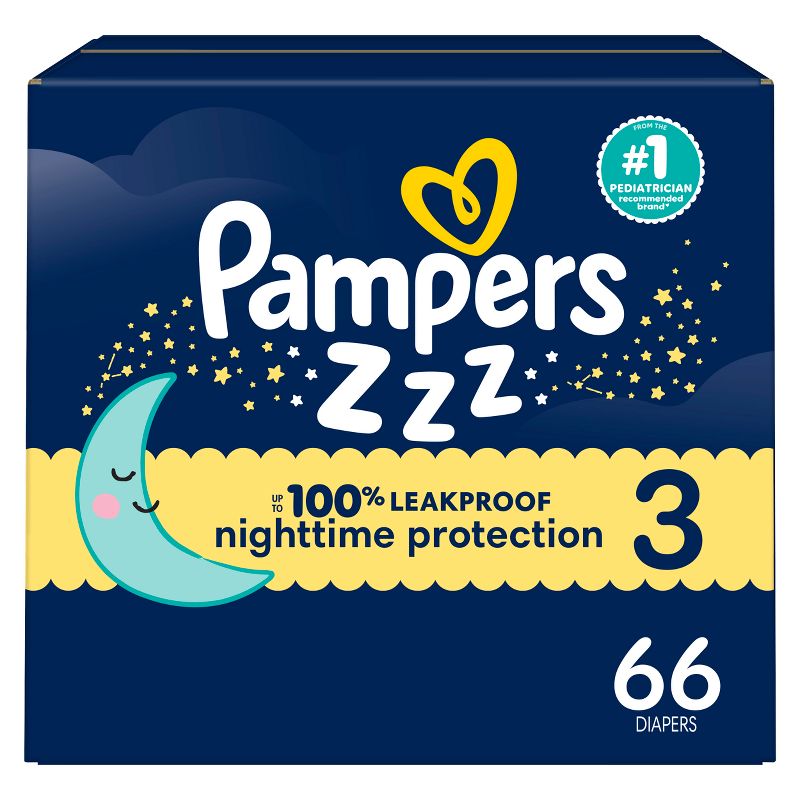 Pampers Swaddlers Overnight Diapers.
