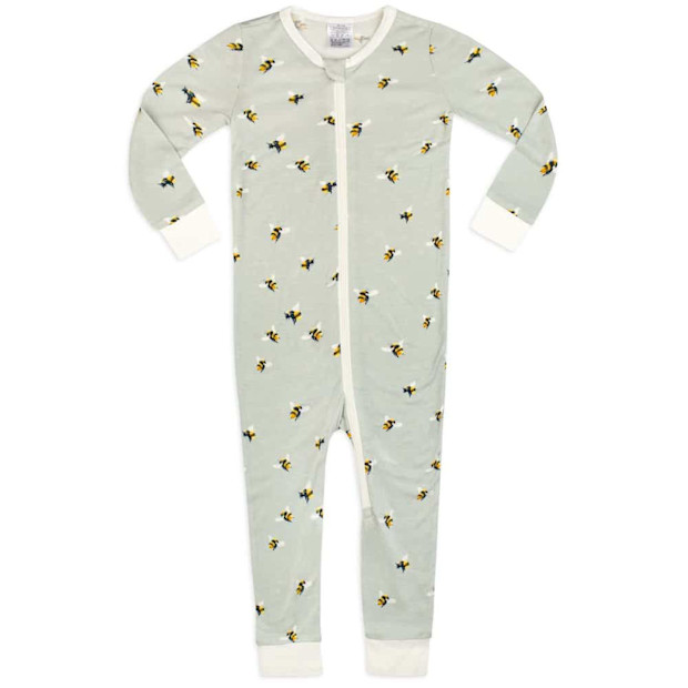 Milkbarn Bumblebee Bamboo Zipper Pajama.