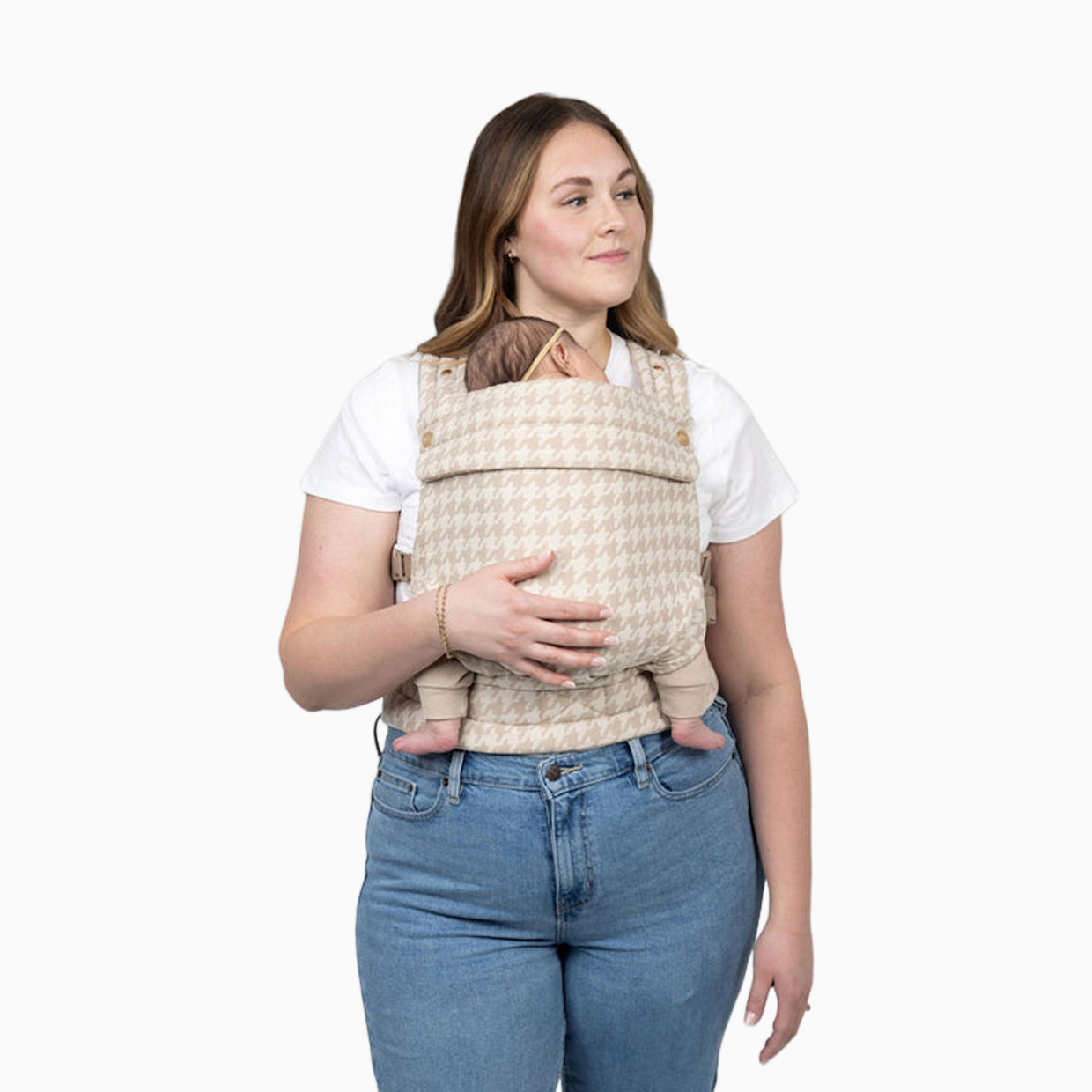 MABĒ The Monarch Buckle Baby Carrier - Houndstooth.