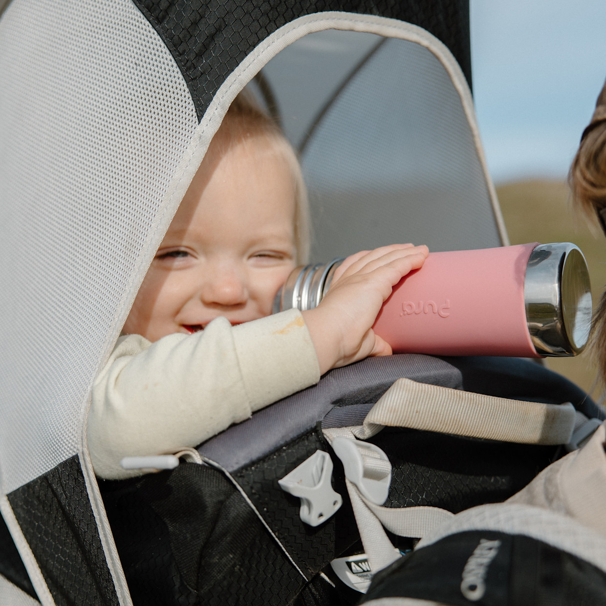 Pura Stainless Steel Baby Bottle - Rose, 9oz.