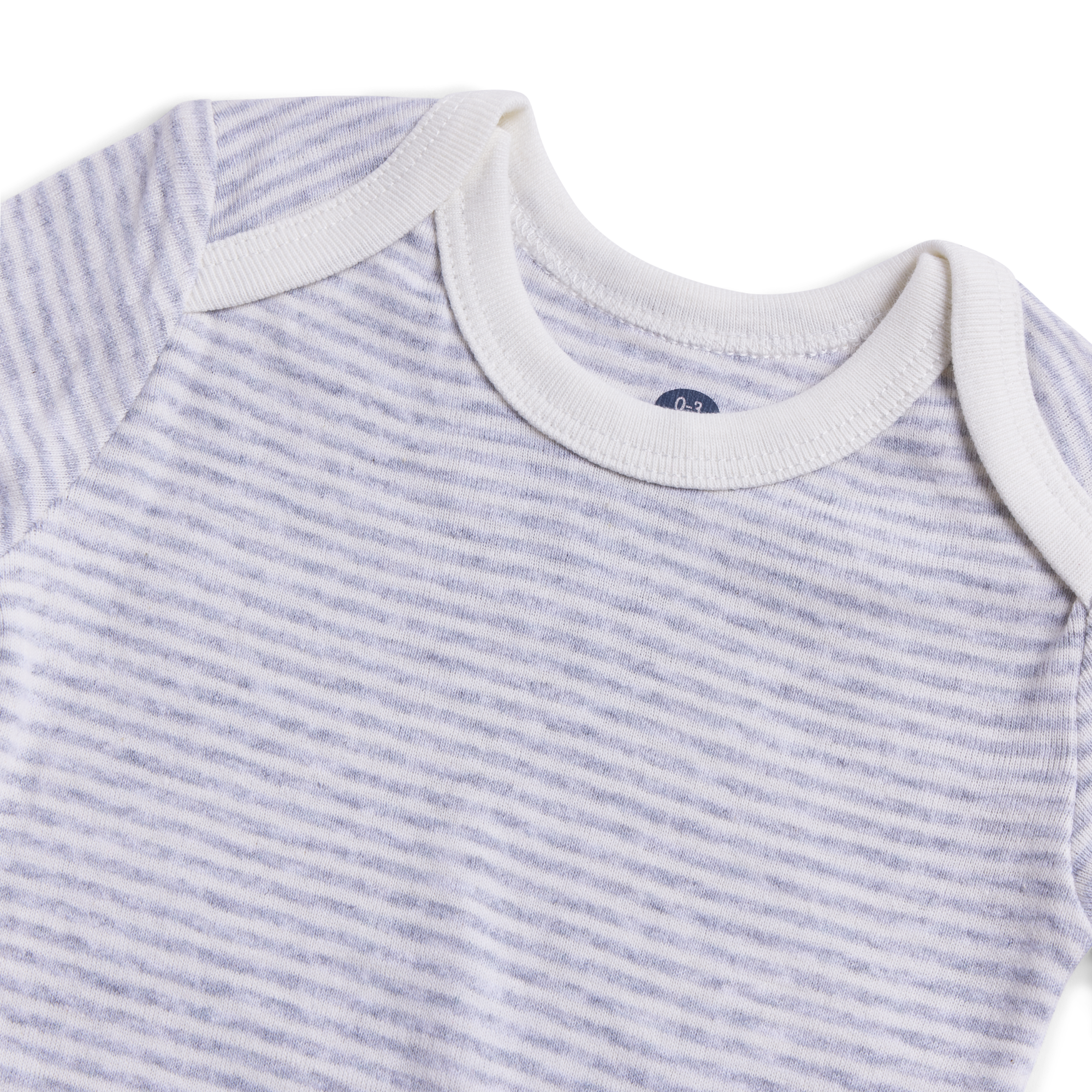 Small Story 5 Pack Long Sleeve Solid Bodysuits - Grey, 3-6 M.