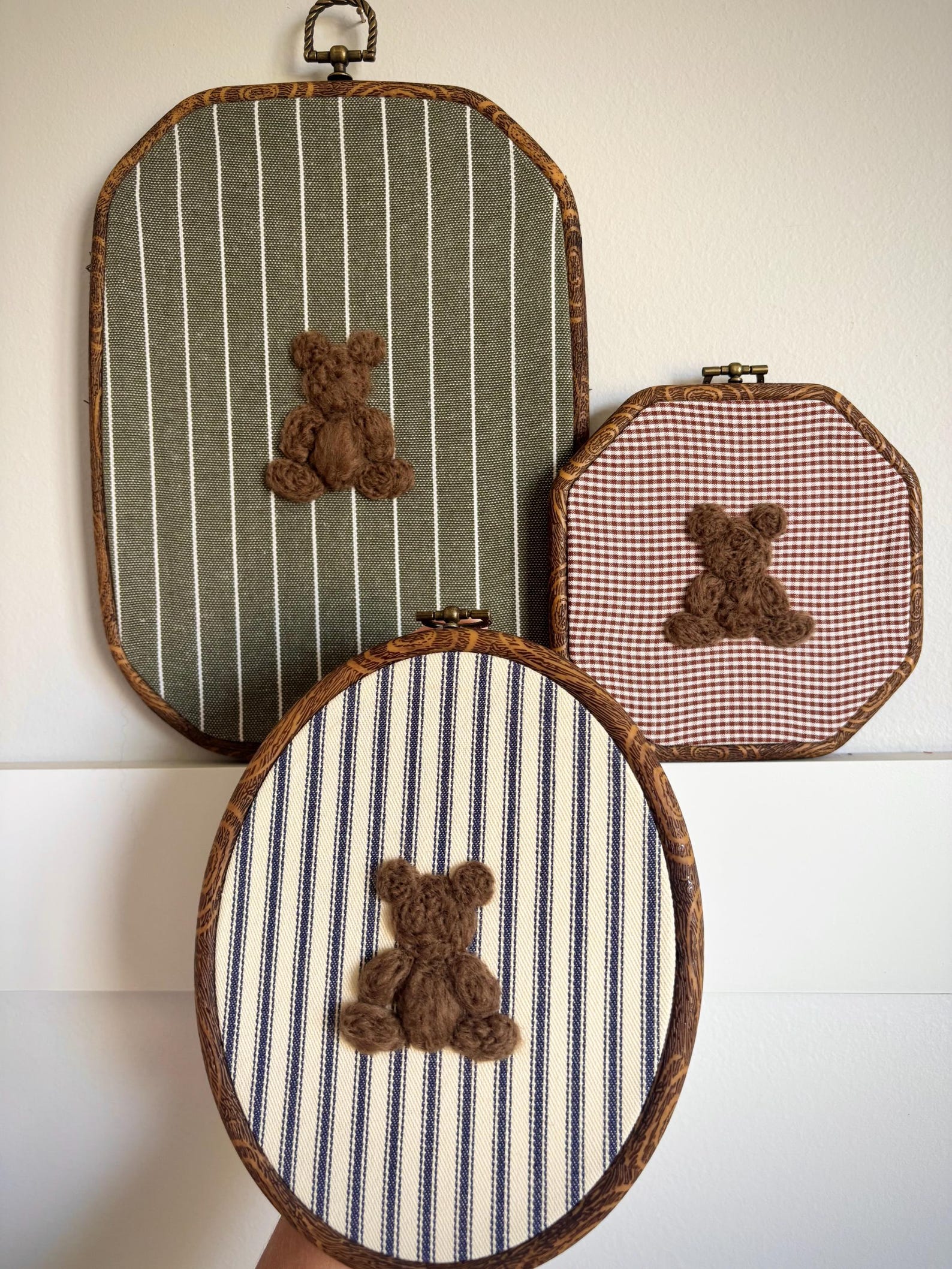 Handmade Vintage Teddy Bear Frame.
