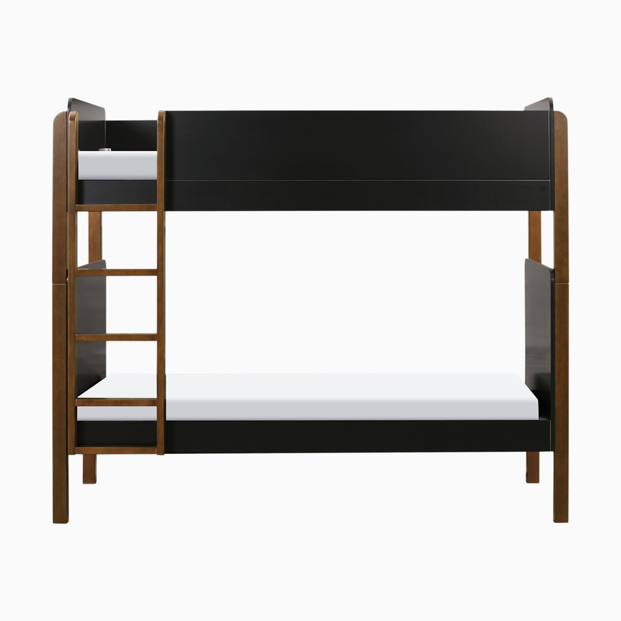 babyletto TipToe Bunk Bed - Black/Natural Walnut.
