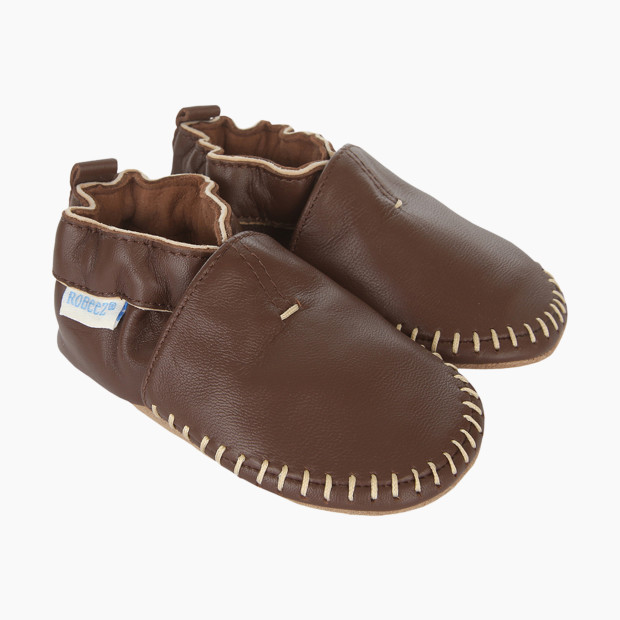 Robeez Classic Moccasins - Brown, 0-6 Months.