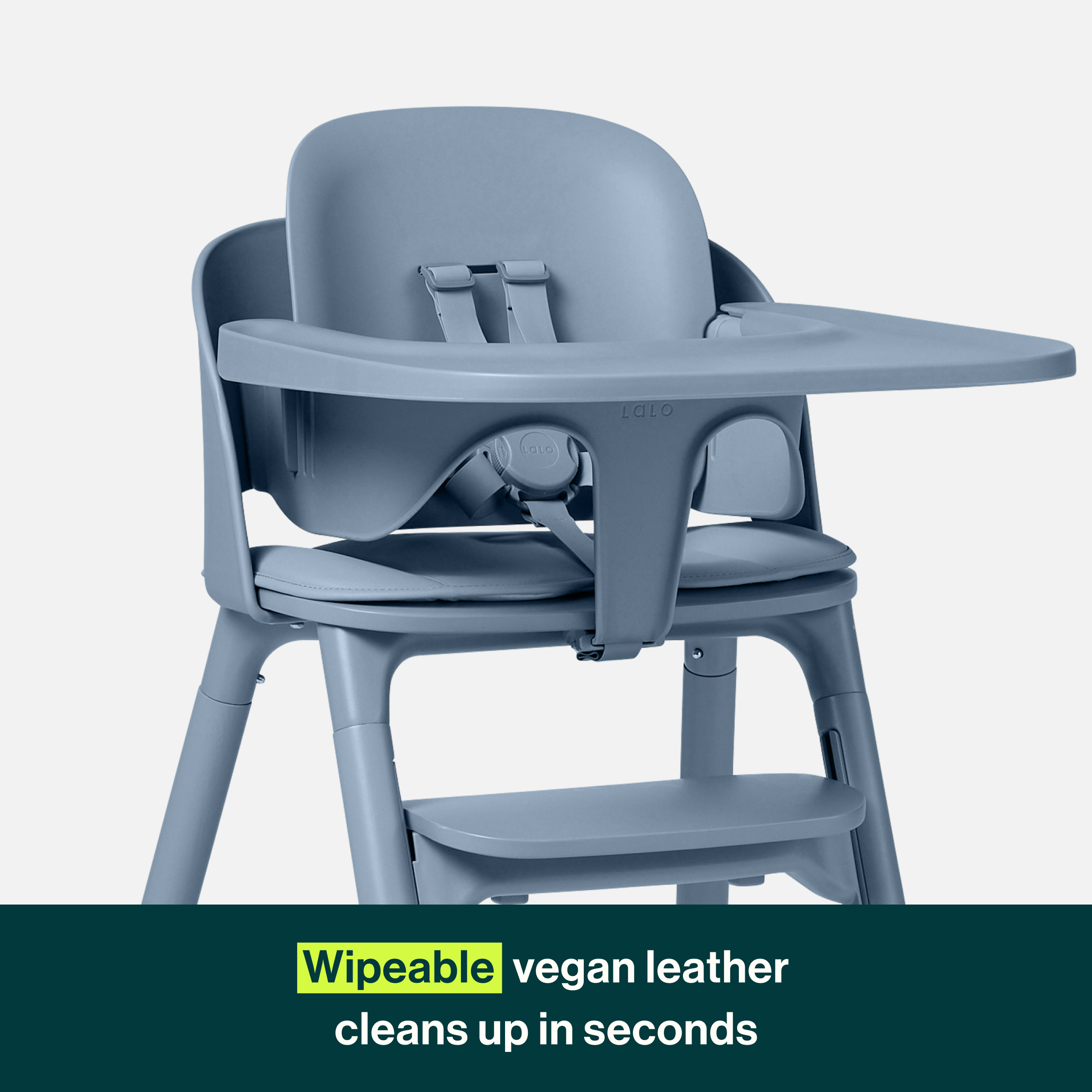 Lalo 7-in-1 High Chair Seat Cushion - Slate.