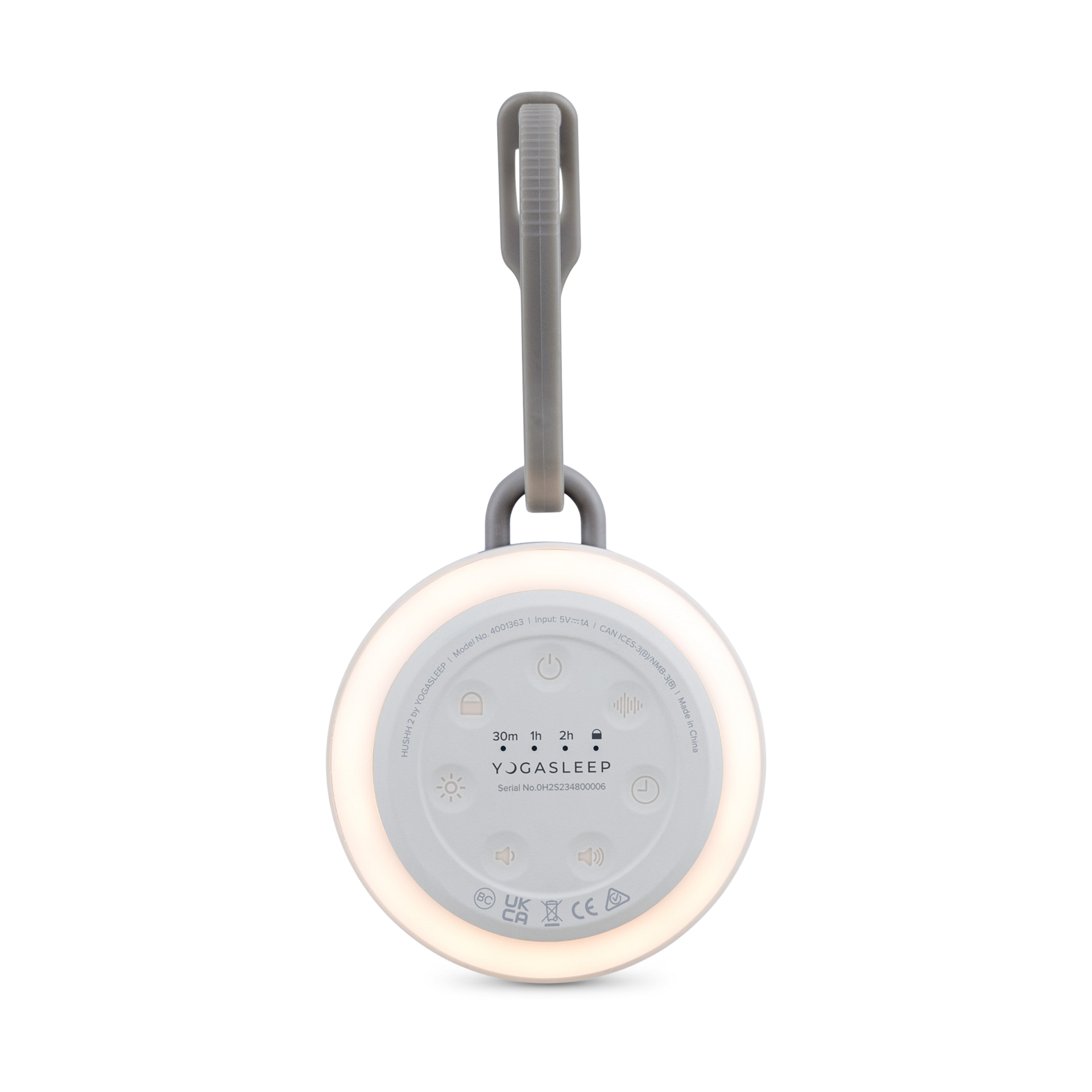 Yogasleep Hushh 2 Travel Sound Machine and Night Light.