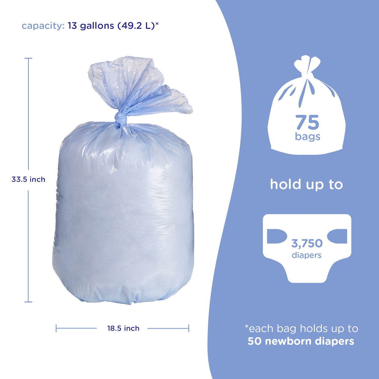 Ubbi Plastic Bags for Ubbi - 75.
