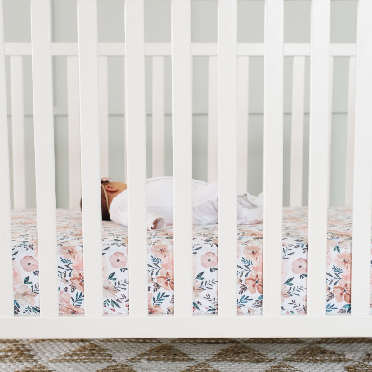 Copper Pearl Printed Premium Crib Sheet - Autumn.