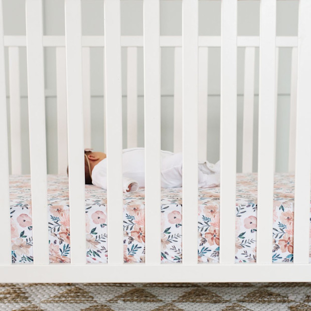Copper Pearl Printed Premium Crib Sheet.