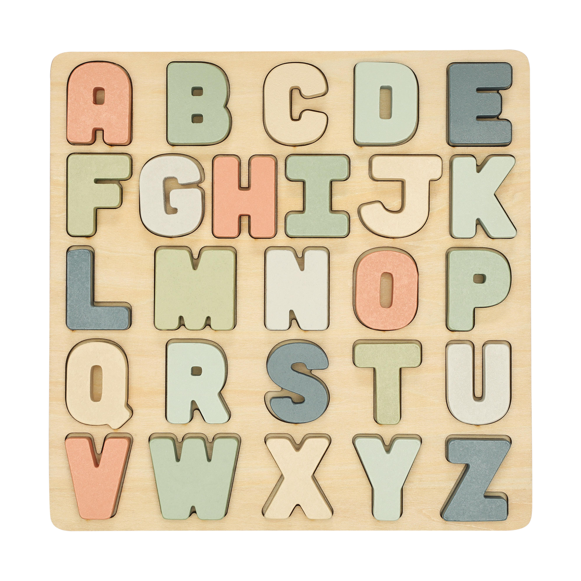 Pearhead Wooden Alphabet Puzzle Board.