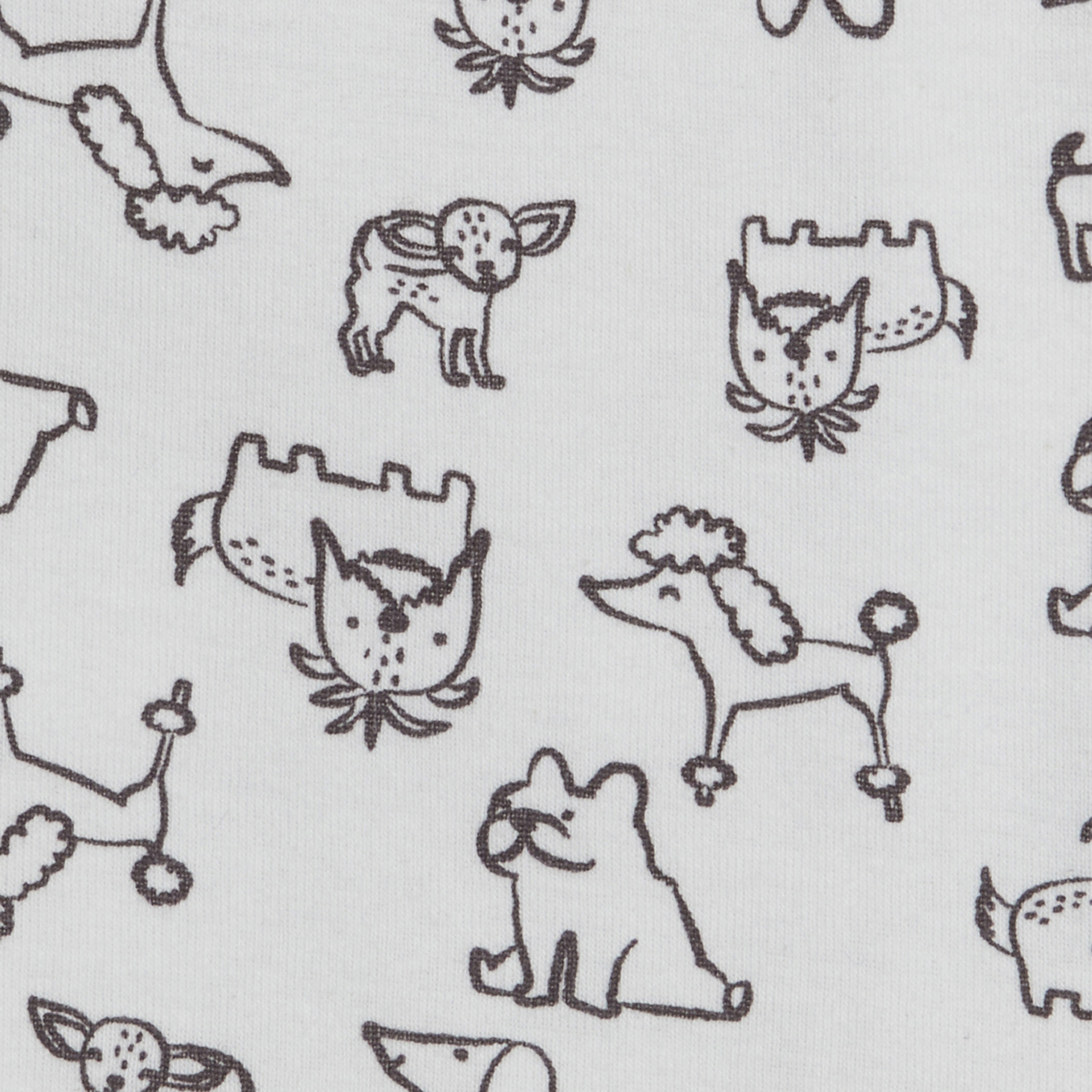 Small Story Organic Cotton Short Sleeve Print Mix Bodysuit (5 Pack) - Crazy Dogs, 3-6 M.