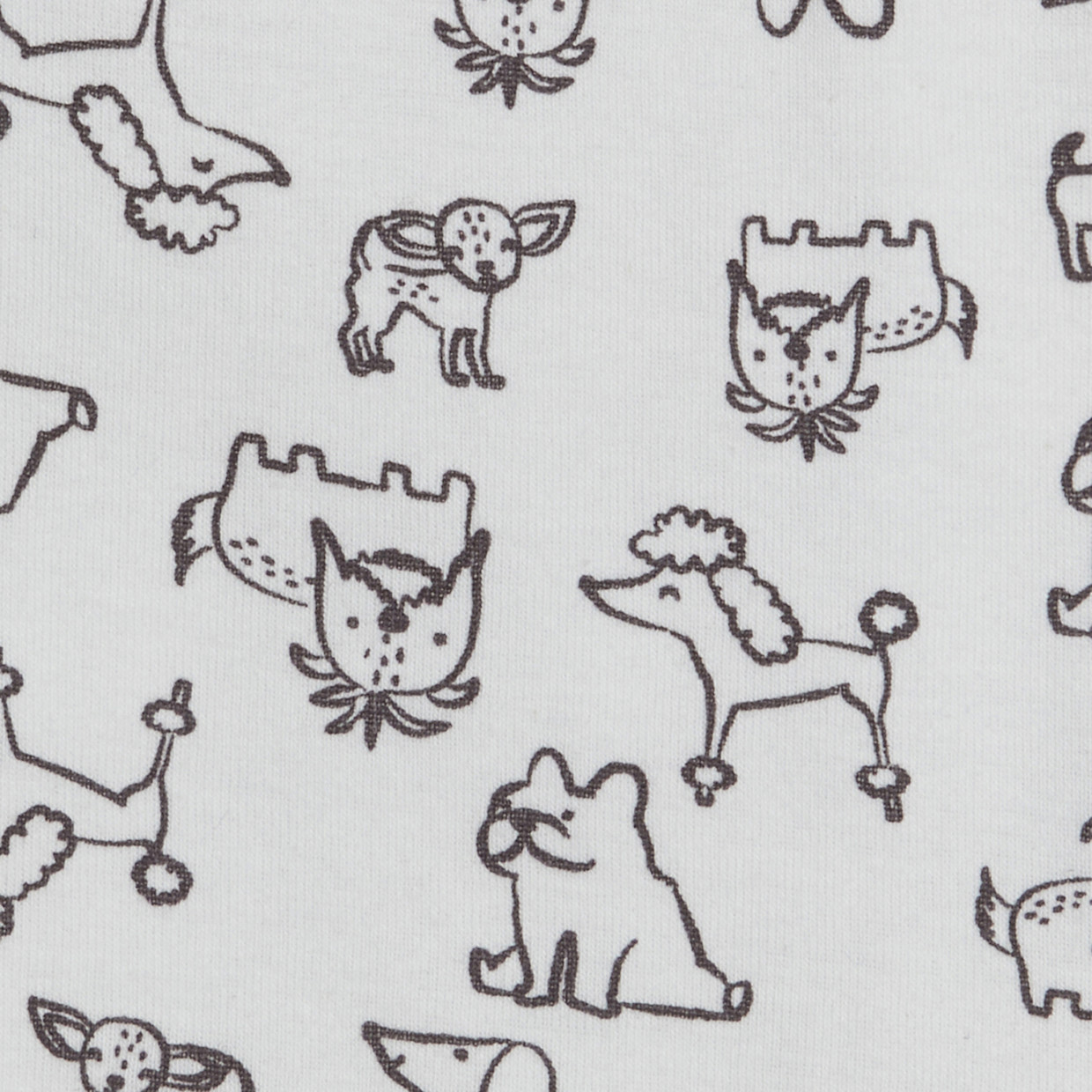 Small Story Organic Cotton Short Sleeve Print Mix Bodysuit (5 Pack) - Crazy Dogs, 0-3 M.