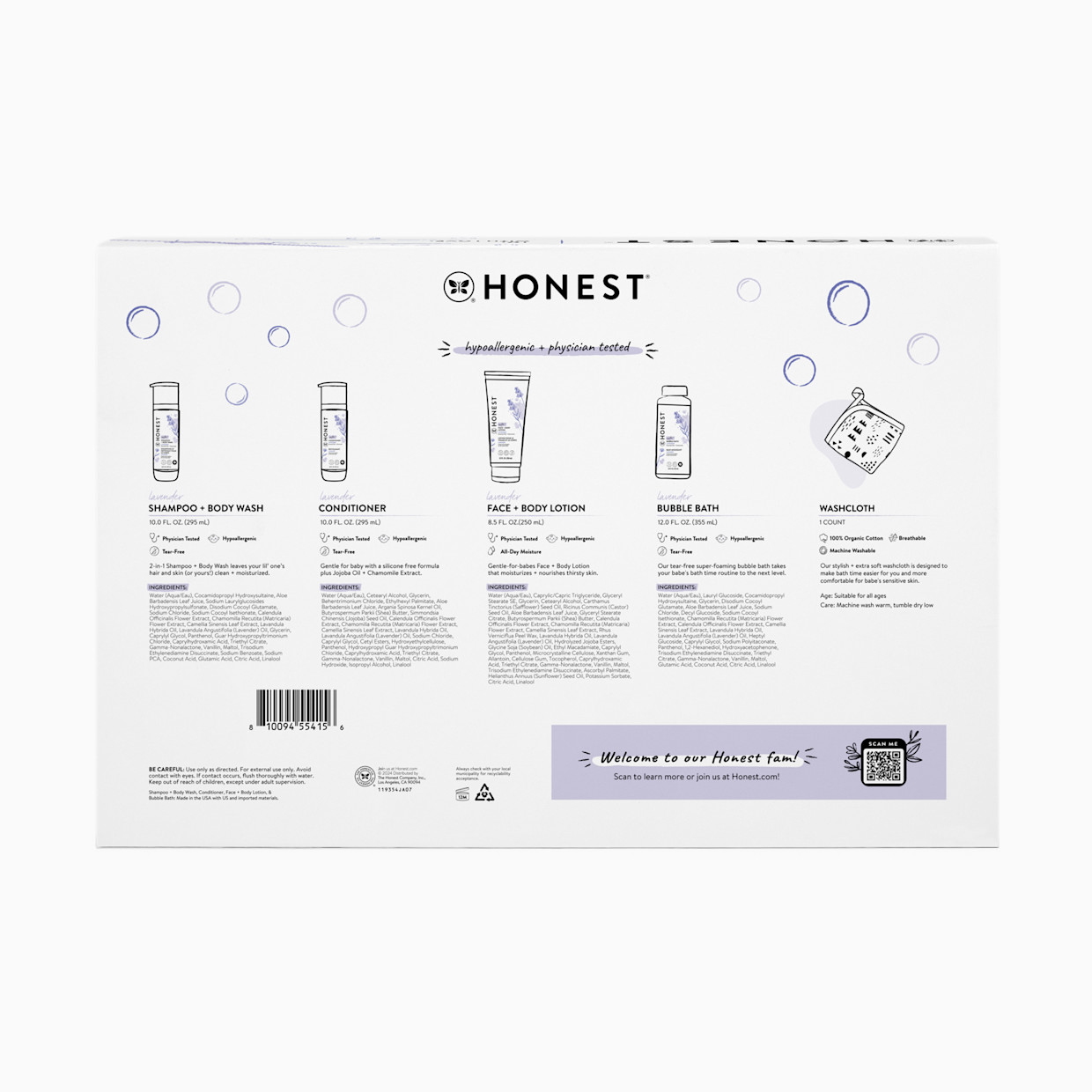 The Honest Company Bath Gift Set - Calm (Lavender).