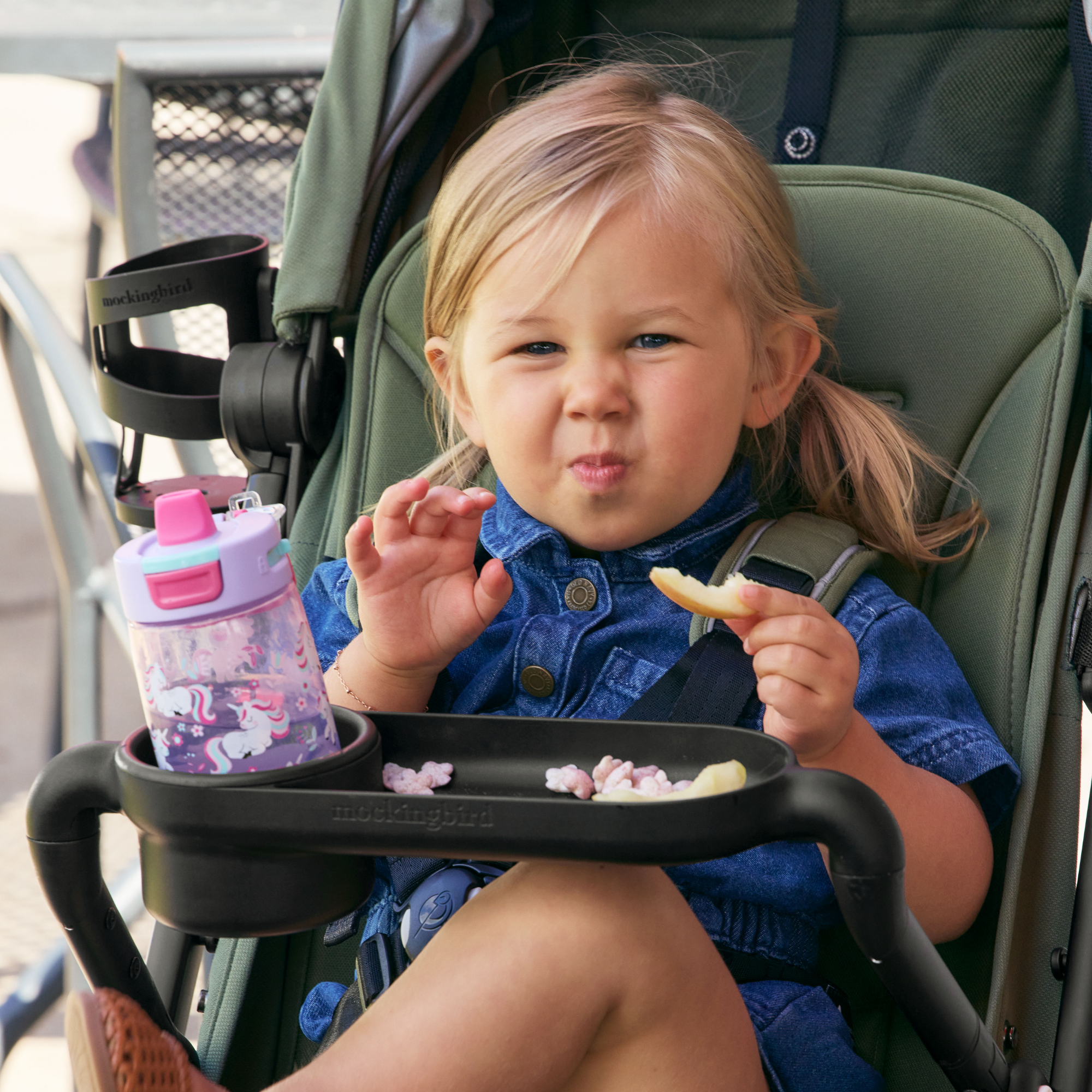 Mockingbird Snack Tray for Travel Stroller.