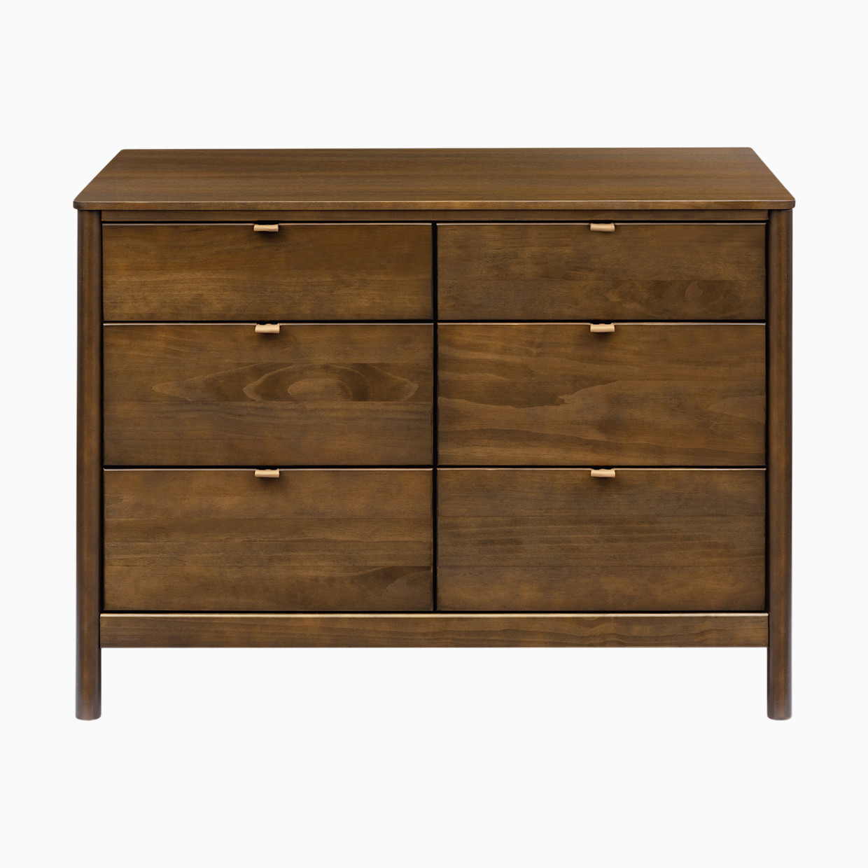 babyletto Bondi 6-Drawer Assembled Dresser - Natural Walnut.