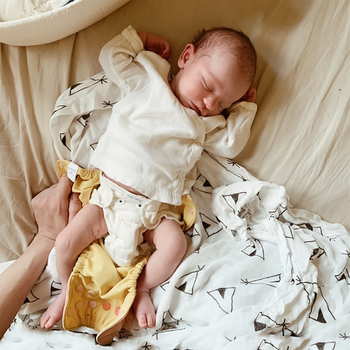 Esembly Blowout Proof Cloth Diaper Bundle - Mist, Size 2 (18-35lbs).