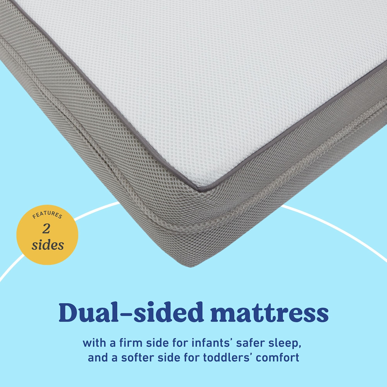 Graco Essentials 6-Inch Mesh Dual-Sided Crib & Toddler Mattress.